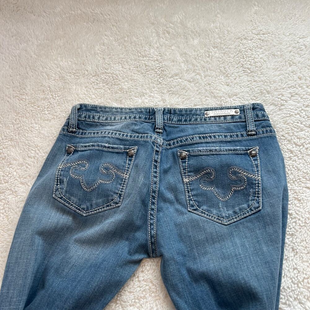 Rerock Express Womens LR Bootcut Jeans 8 Cotton Y2K VTG Western Cowgirl Rock - Picture 4 of 6